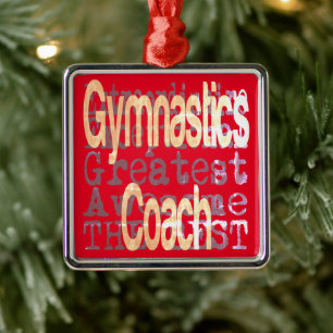 Extraordinaire Gymnastics Coach Julgransprydnad Metall