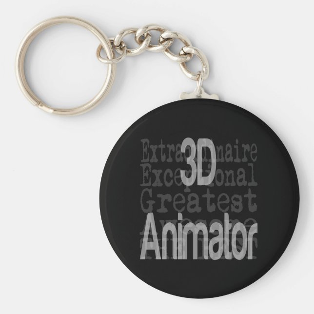 Extraordinär 3D-animator Nyckelring (Framsidan)