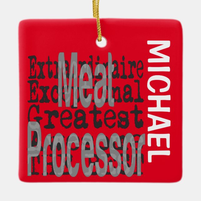 Extraordinär ANPASSNINGSBAR för kött-processor Julgransprydnad Keramik (Framsida)