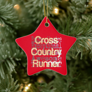 Extraordinär cross country Springer Julgransprydnad Keramik