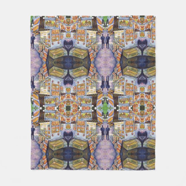 Extraordinär konstnärlig arbetsbelastning fleecefilt (Framsidan)