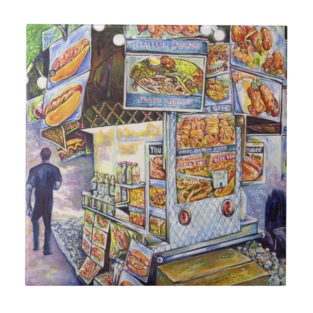 Extraordinär konstnärlig arbetsbelastning kakelplatta (Framsidan)