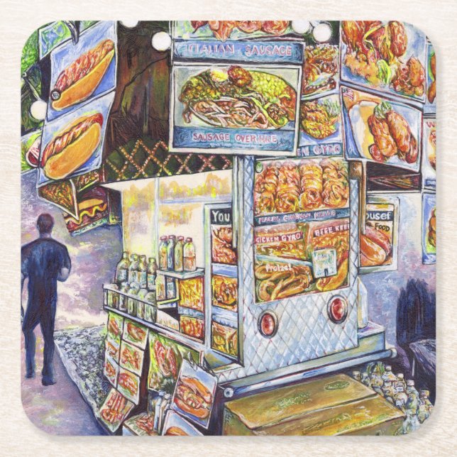 Extraordinär konstnärlig arbetsbelastning underlägg papper kvadrat (Framsidan)