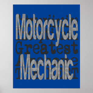 Extraordinär motorcykelmekanik poster