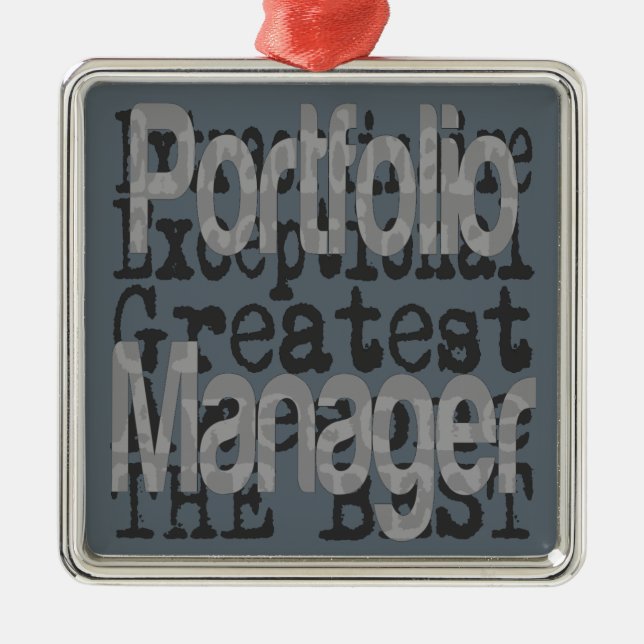 Extraordinär portföljhanterare julgransprydnad metall (Framsidan)