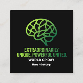 Extraordinarily Unique & United Cerebral Palsy  Fyrkantigt Visitkort