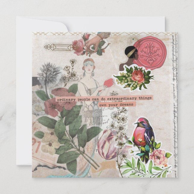 Extraordinärt Dreams Flat Greeting Card (Framsida)