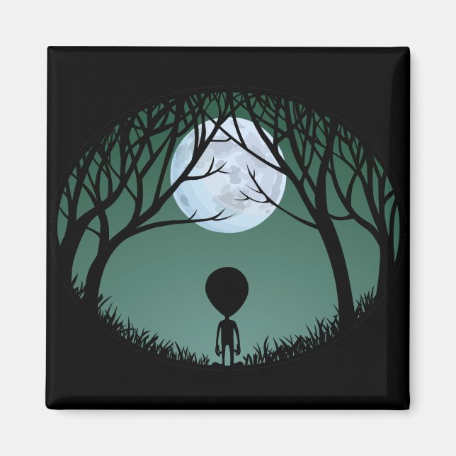 Extraterala utlämningar och dekoration av Alien Fr Magnet (Framsidan)