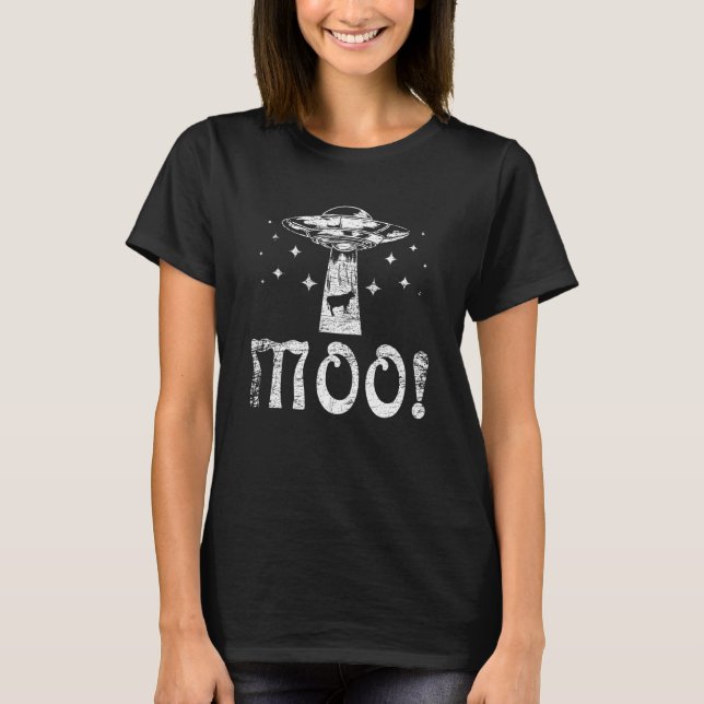 Extrateralt bortförande av Alien Cow T Shirt (Framsida)