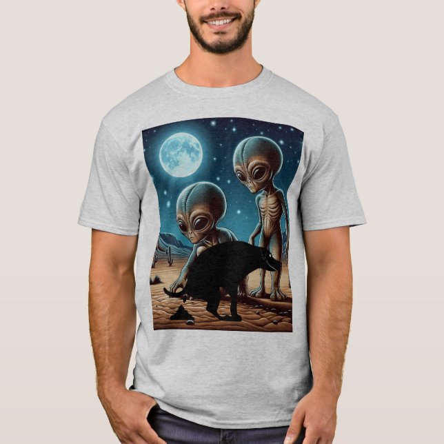 Extraterland möter en överraskande upptäckt t shirt (Framsida)