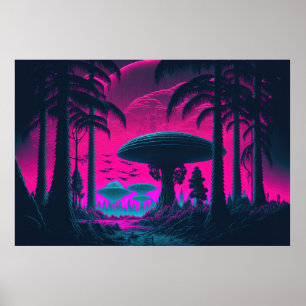 Extraterlands ekosystem: Vaporwave Advent Poster