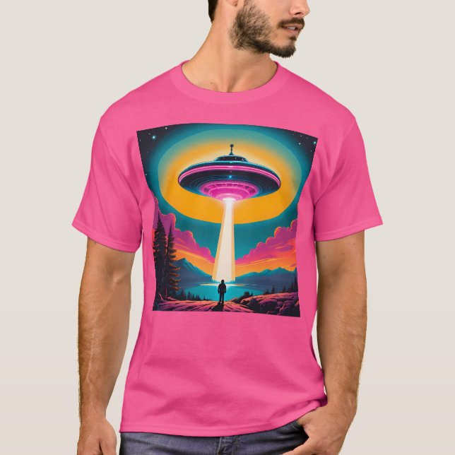Extraterrestra påsar Ufo som täcker över Sjö T Shirt (Framsida)