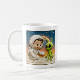 Extraterrestre et enfant kaffemugg