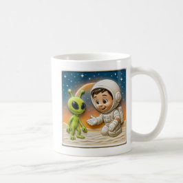 Extraterrestre et enfant kaffemugg