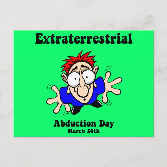 Extraterrestrial Abduction Day Vykort (Framsida)