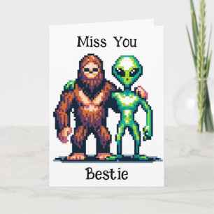 Extraterrestrial Alien med Bigfoot Kort