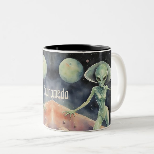 Extraterrestrial Alien Två-Tonad Mugg (Framsida höger)