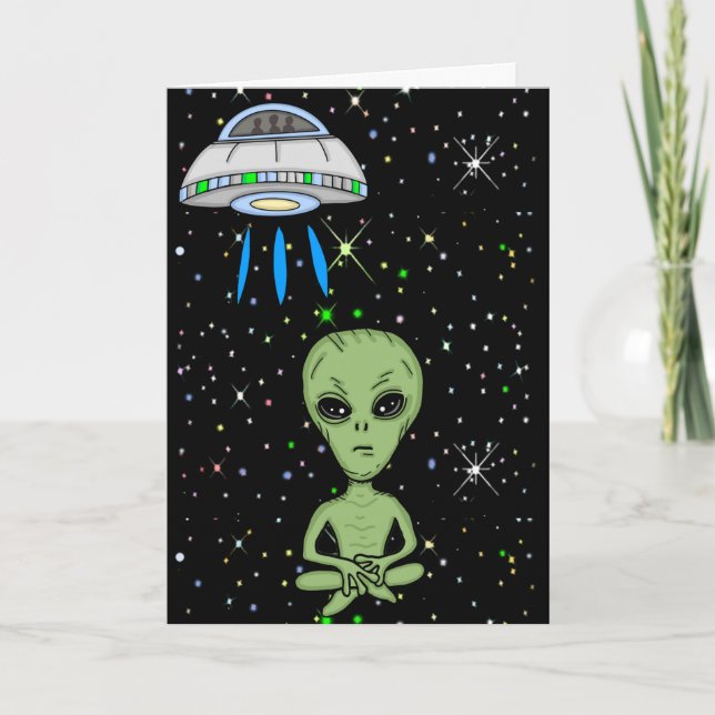 Extraterrestrial Day i lycklig - 20 mars Kort (Framsida)