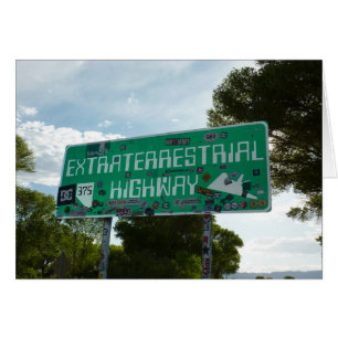 Extraterrestrial Highway Sign, Rachel, Nevada Hälsningskort