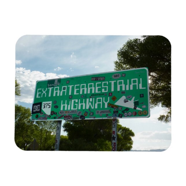 Extraterrestrial Highway Sign, Rachel, Nevada Magnet (Horisontell)