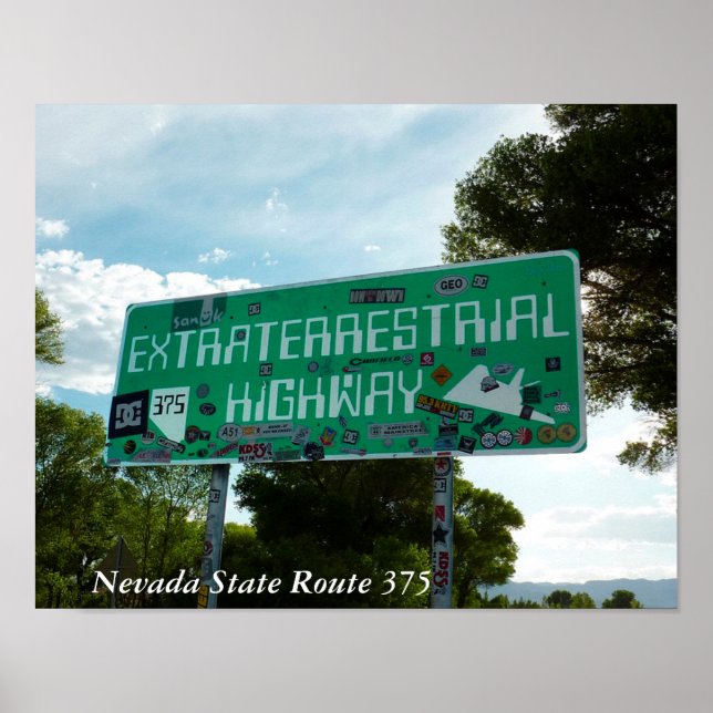 Extraterrestrial HIghway-skyltfoto Poster (Framsidan)
