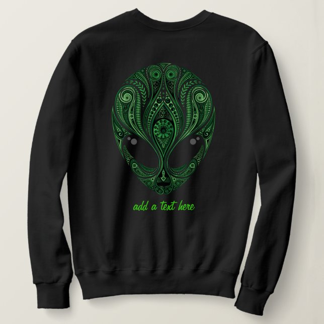 Extraterrestrial UFO Alien Sweatshirt T Shirt (Design baksida)