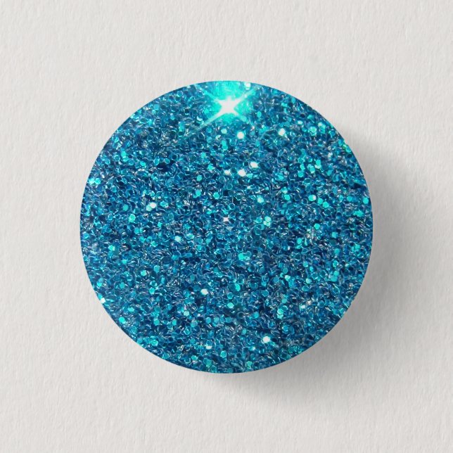 Extravagant Blue Glitter Shine Knapp (Framsida)
