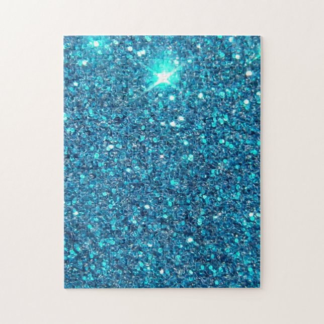 Extravagant Blue Glitter Shine Pussel (Vertikal)
