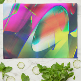 Extravagant färg av abstrakt- och showy-former kökshandduk