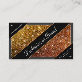 Extravagant ljusstrålande Orange Guld Glitter Visitkort