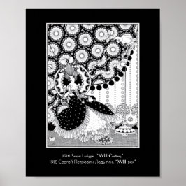 Extravagant Rococo-kvinna Ryssland Art nouveau Poster