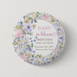 Extravagant vattenfärg, delikat vilda blommor knapp