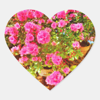 Extravaganza hos Rosa, hjärtklaffare, gikt Hjärtformat Klistermärke