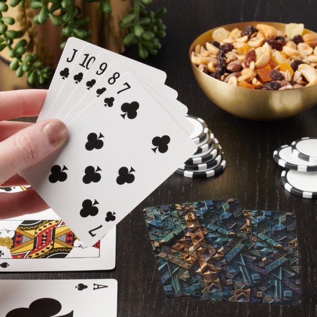Extrem 3D vertikal mosaik Casinokort (På plats)