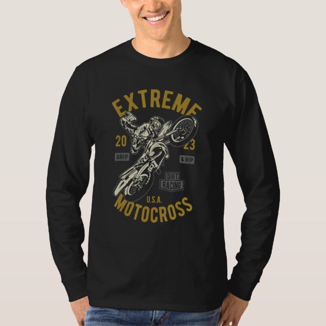 Extrem Dirt Bike Motocross Förare 2023 2 T Shirt (Framsida)