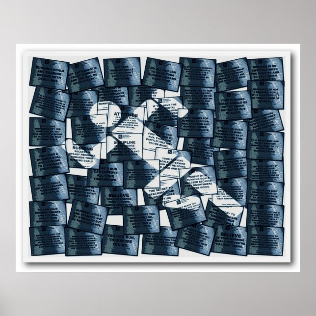 Extrem löpande motivation som är steril i blått poster (Framsidan)