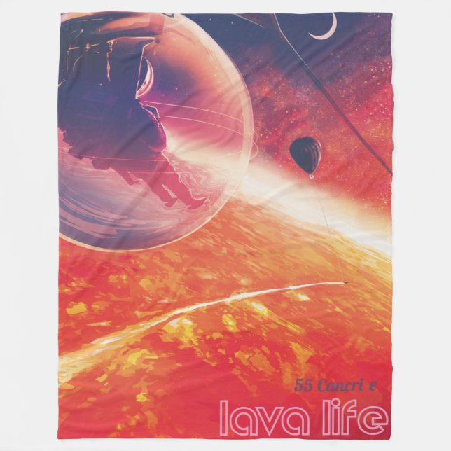 Extrem Luftballong på Volcanic Hellscape Fleecefilt (Framsidan)