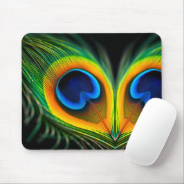 Extrem makro av Peacock Feather Öga Musmatta