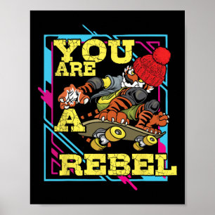 Extrem rebellmotivation Skateboarding Lance Tåg Poster
