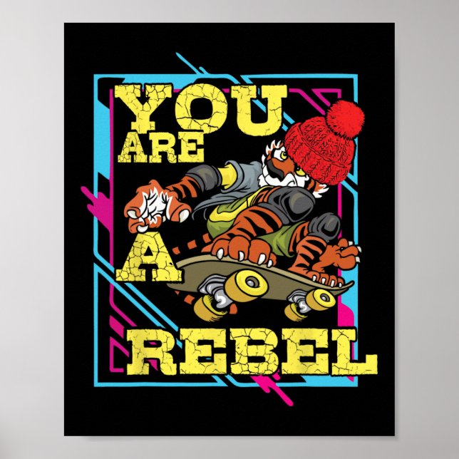Extrem rebellmotivation Skateboarding Lance Tåg Poster (Framsidan)