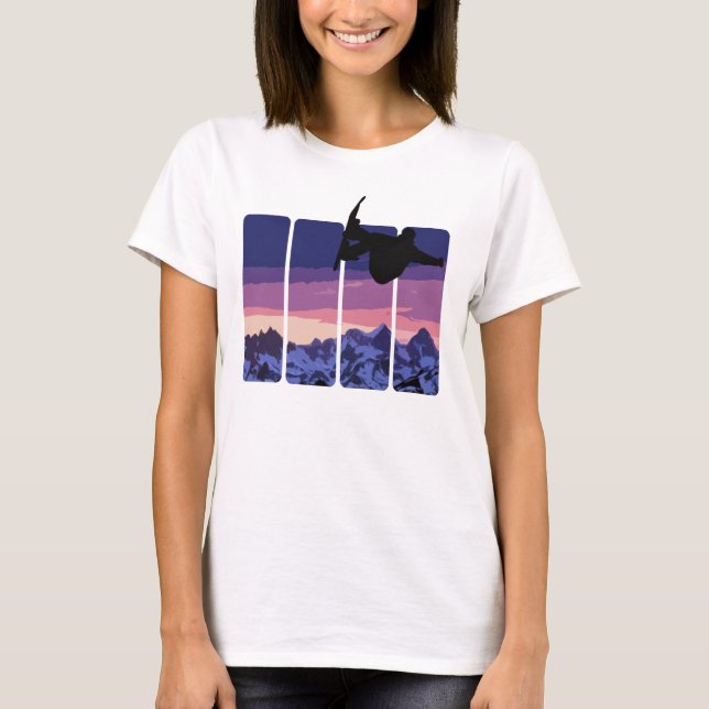 Extrem snöbordning t-shirt (Framsida)