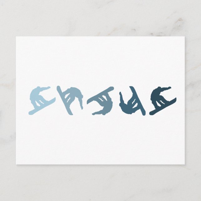 Extrem snöbordning vykort (Framsida)