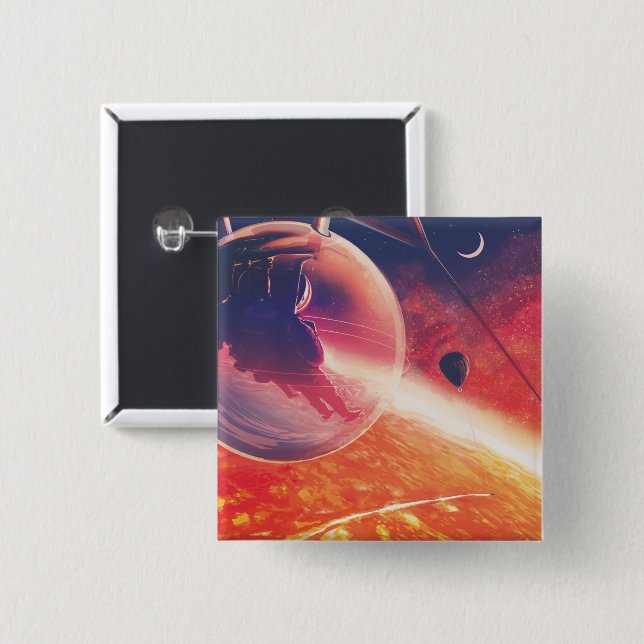 Extrem varmluftsballong över en vulkanisk helvetes knapp (Framsida & baksida)