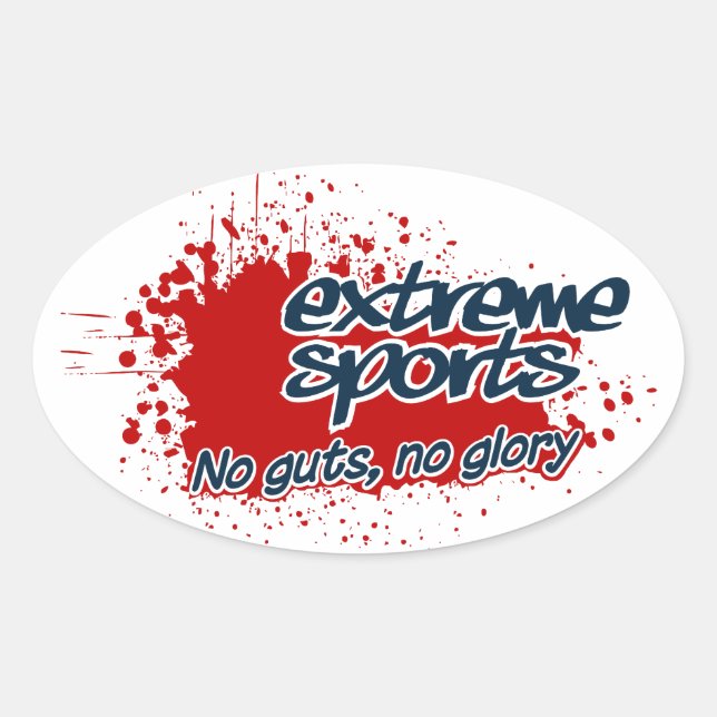 Extrema sportmärken ovalt klistermärke (Framsida)