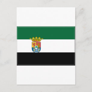 Extremadura (Spanien) Flagga Vykort