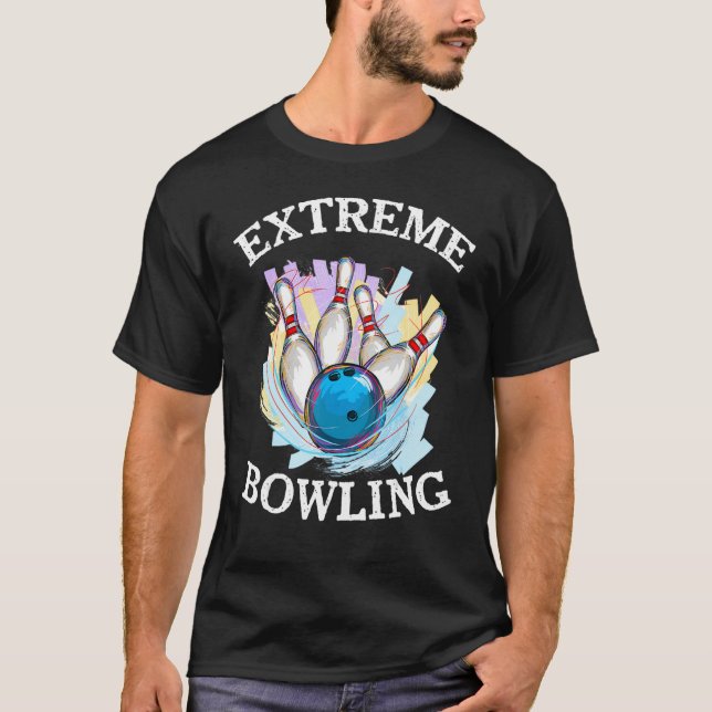 Extreme Bowling Bowling Stift Bowling Ball Kvinnor T Shirt (Framsida)
