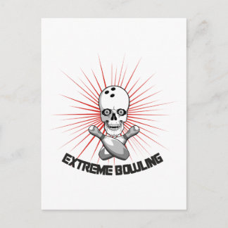 Extreme Bowling Skull & Kor Stift Vykort