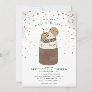Extreme Chocolate Milkshake Baby Sprinkle Inbjudningar