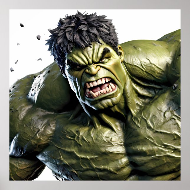 Extreme Close-Up of the Enraged Hulk Poster (Framsidan)