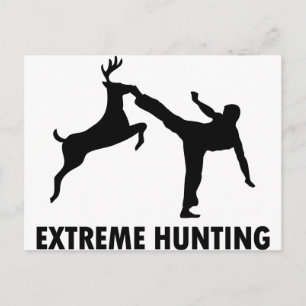 Extreme Hunting Hjort Karate Kick Vykort